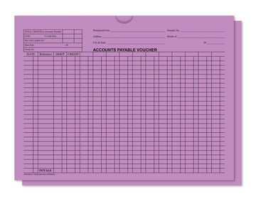 A/P Voucher Jacket - 100/Pack - Lavender